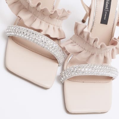 Pink frill heels best sale