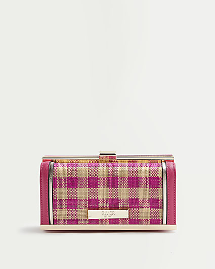 Pink gingham purse