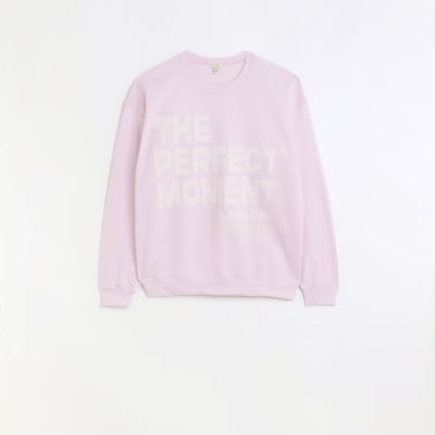 Pink graphic print sweatshirt