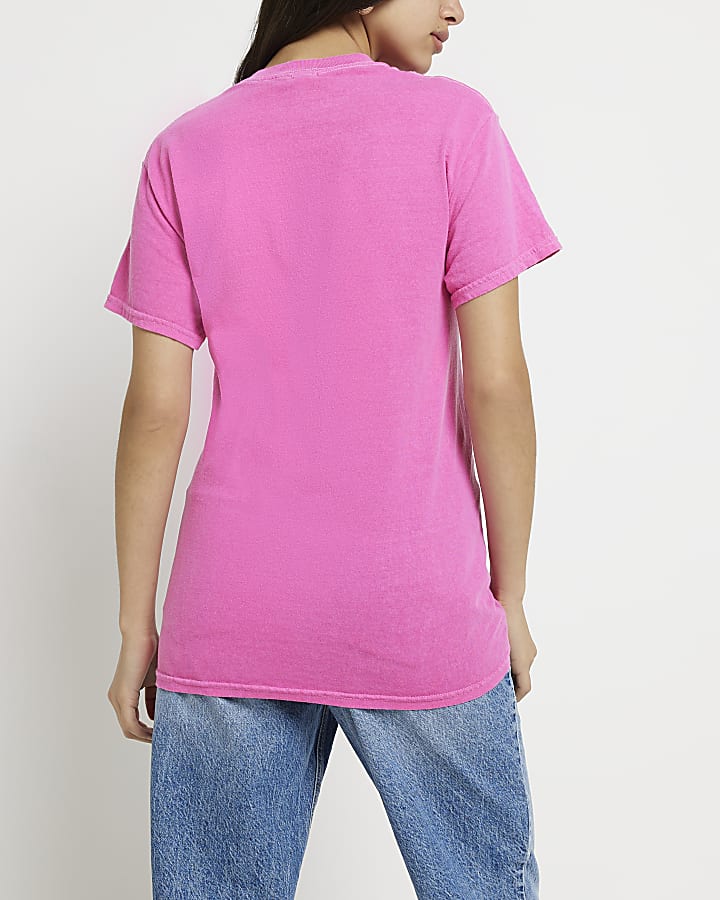 Pink graphic print t-shirt