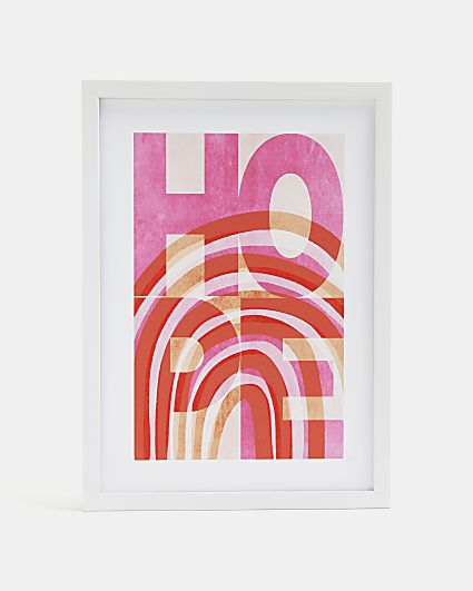 Pink 'Hope' framed print