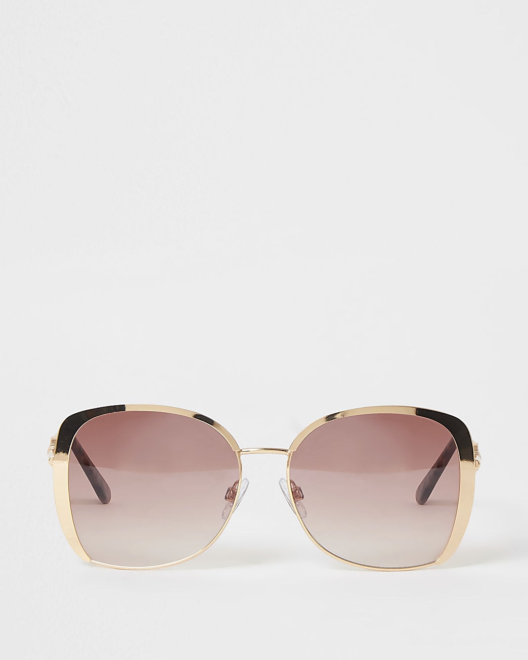 Pink iridescent round sunglasses