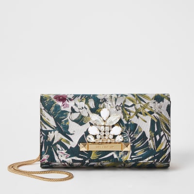 pink clutch bag river island