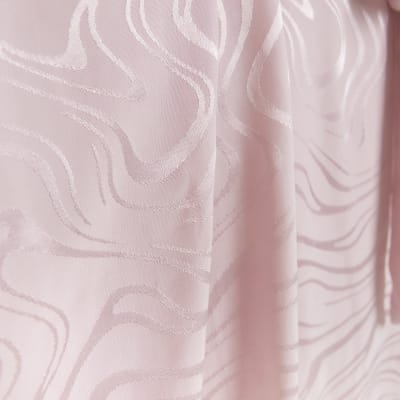 Pink jacquard long sleeve mini dress