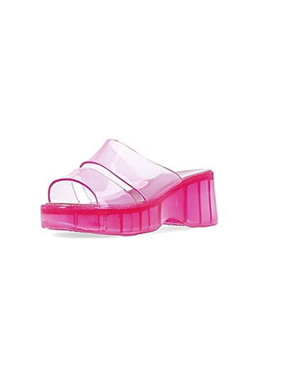 360 degree animation of product Pink jelly mules frame-0
