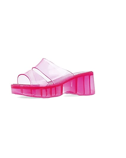 360 degree animation of product Pink jelly mules frame-1