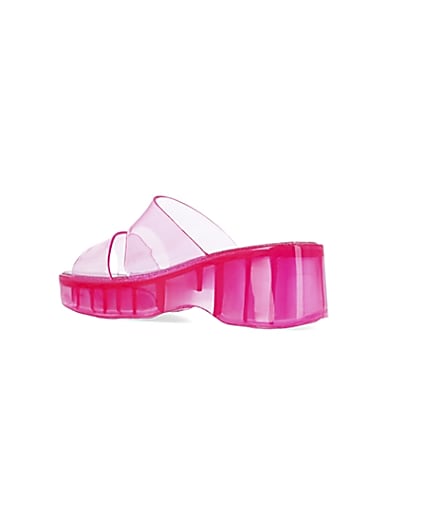 360 degree animation of product Pink jelly mules frame-5
