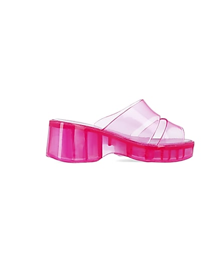360 degree animation of product Pink jelly mules frame-14