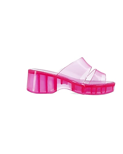 360 degree animation of product Pink jelly mules frame-15