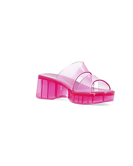 360 degree animation of product Pink jelly mules frame-18