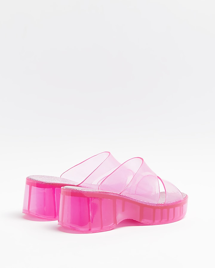 Pink jelly mules