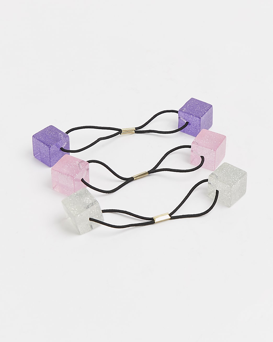 Pink jelly square hairband multipack