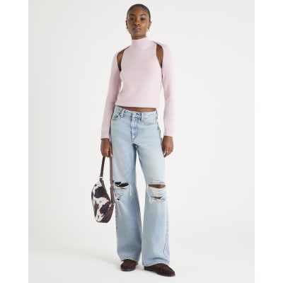 Pink Knit 2 in 1 Shrug Top