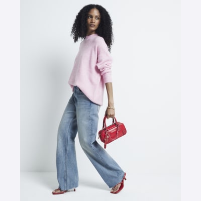 River island pink jumper clearance