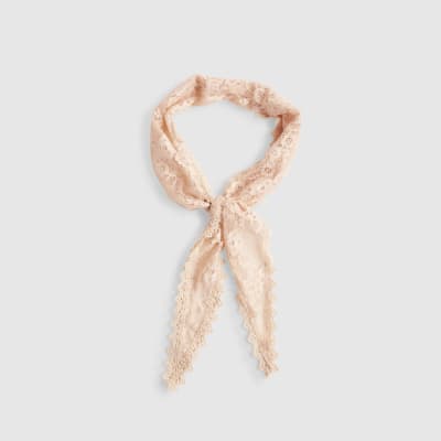 Pink Lace Scarf