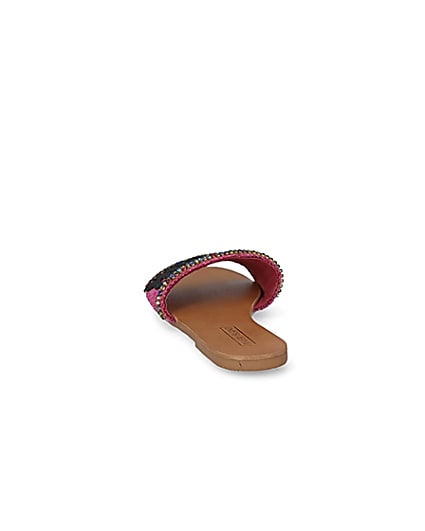 360 degree animation of product Pink 'L'amour' embellished sandals frame-8