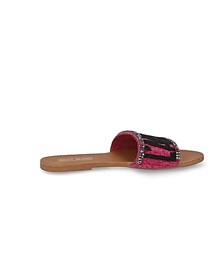 360 degree animation of product Pink 'L'amour' embellished sandals frame-14