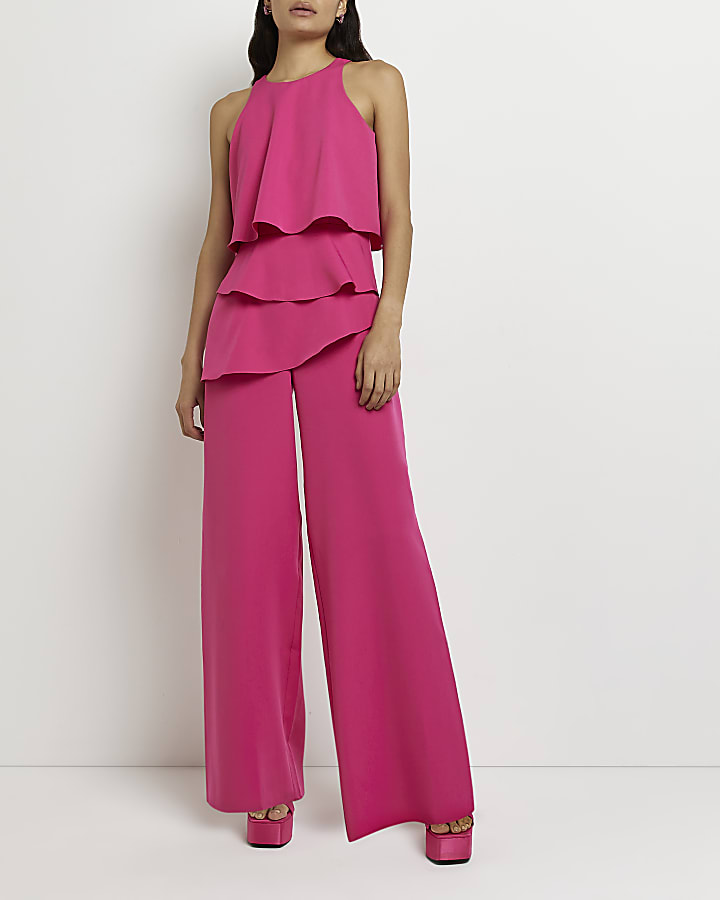 Pink layered jumpsuit
