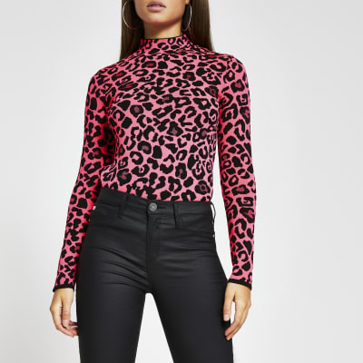 red leopard print top river island