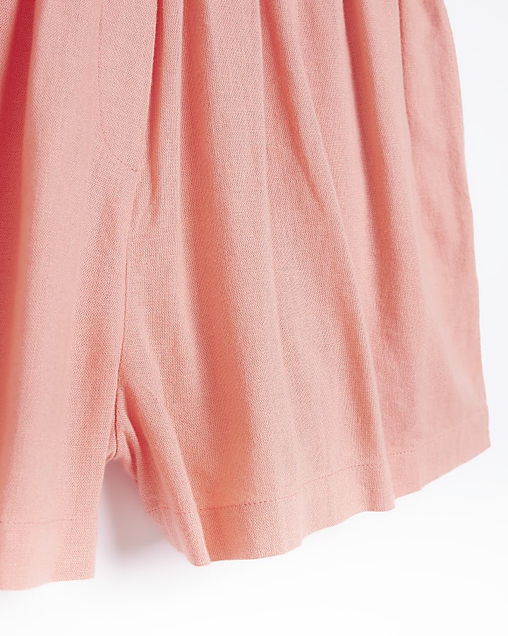 Pink linen shorts