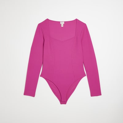 Pink long sleeve bodysuit River Island