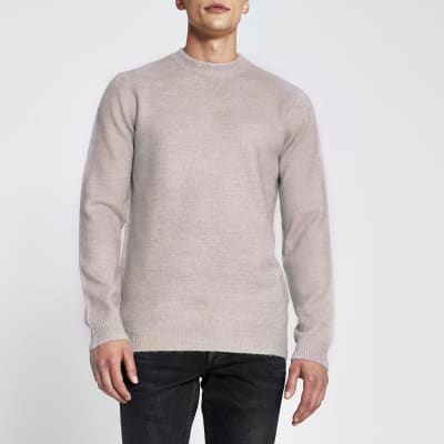 Pink long sleeve soft touch jumper | River Island