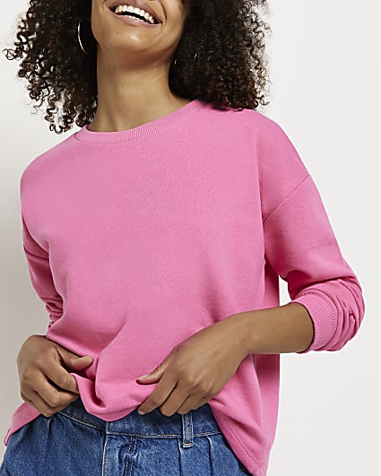 Pink long sleeve sweatshirt