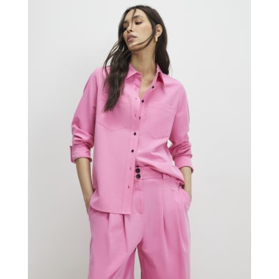 Pink Long Sleeve Tailored Shirt