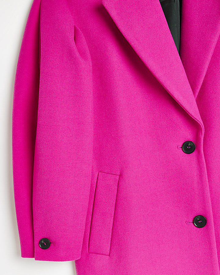 Pink longline coat