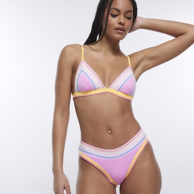 Pink Low Rise Bikini Bottoms