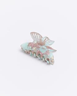 Pink marble hair claw clip
