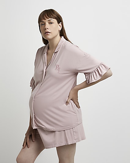 Pink maternity pyjama set
