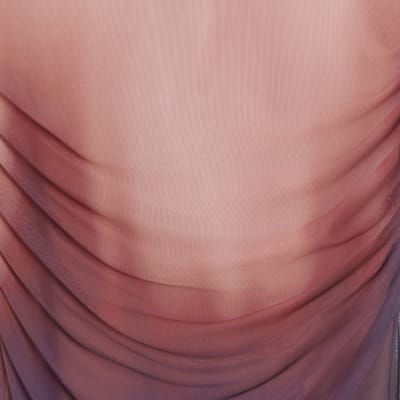 Pink mesh ombre bodycon midi dress | River Island