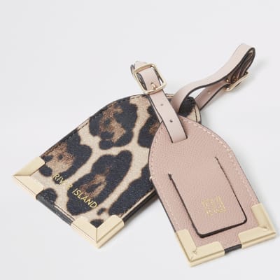 leopard print luggage tag