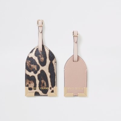 leopard luggage tag