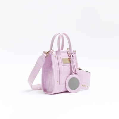 Pink mini Tote bag River Island