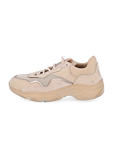 360 degree animation of product Pink NUSHU chunky trainers frame-3
