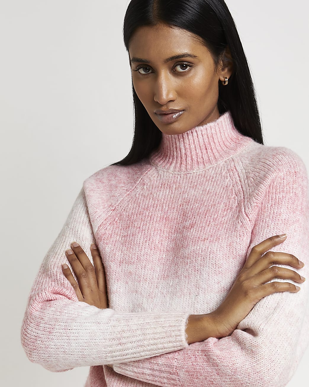Pink ombre knit jumper
