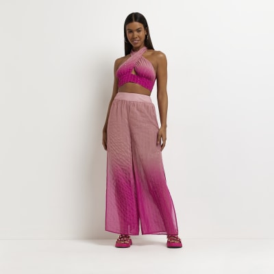 sequin palazzo trousers