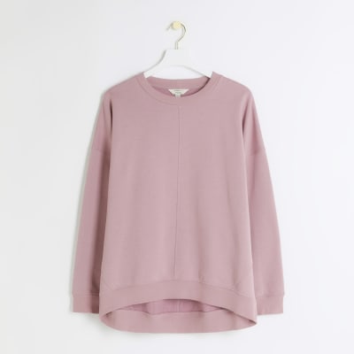 Pink oversized sweatshirt River Island