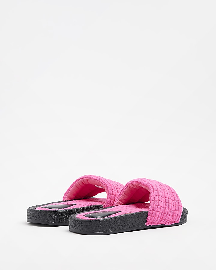 Pink padded sliders
