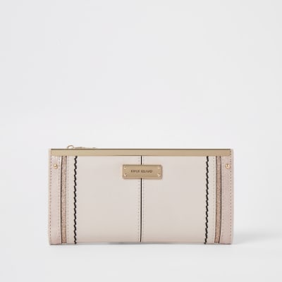 river island rose gold purse