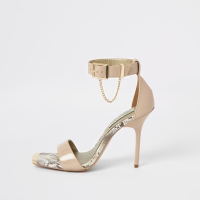 river island pink sandals