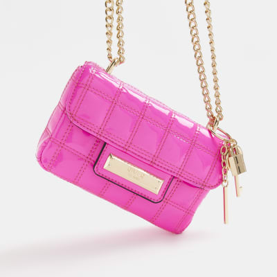 Pink clutch discount bag river island