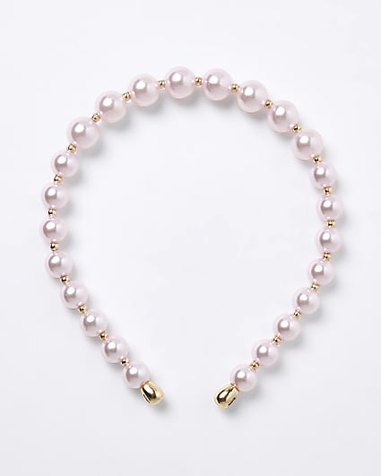 Pink pearl headband