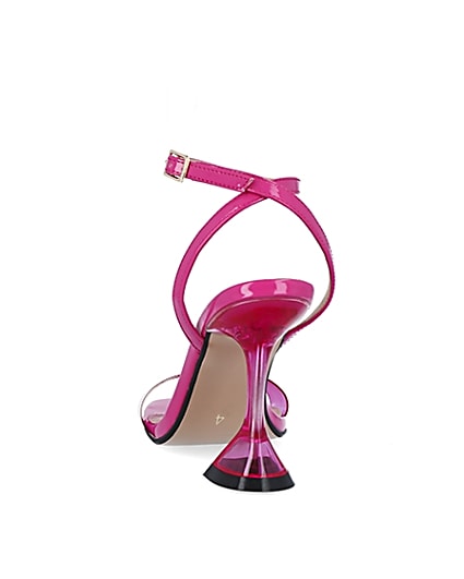 360 degree animation of product Pink perspex heeled mules frame-8