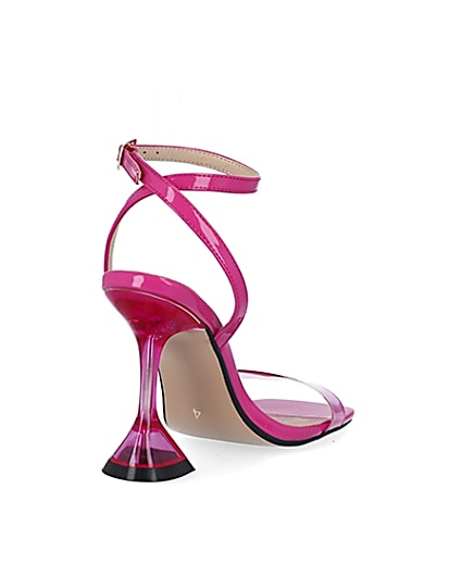 360 degree animation of product Pink perspex heeled mules frame-11