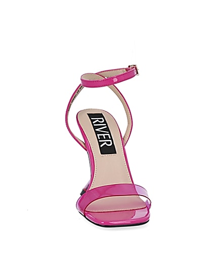 360 degree animation of product Pink perspex heeled mules frame-20