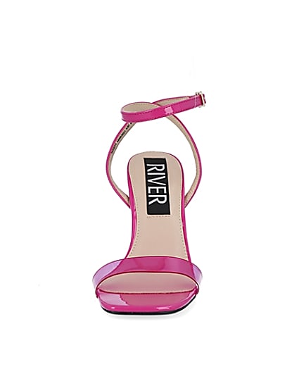 360 degree animation of product Pink perspex heeled mules frame-21