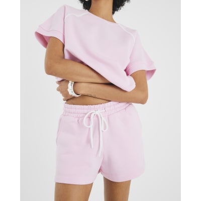 Pink Piped Detail Shorts